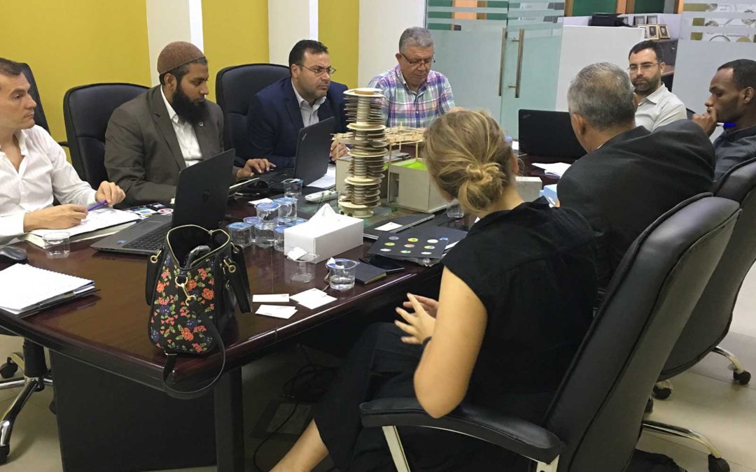 AURAK Solar Decathlon team meeting with BASF & RAK Precast